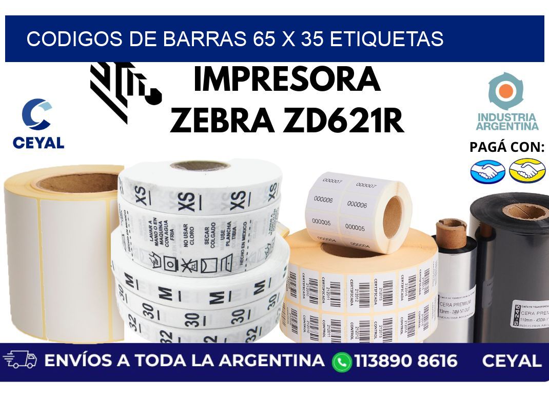 codigos de barras 65 x 35 etiquetas