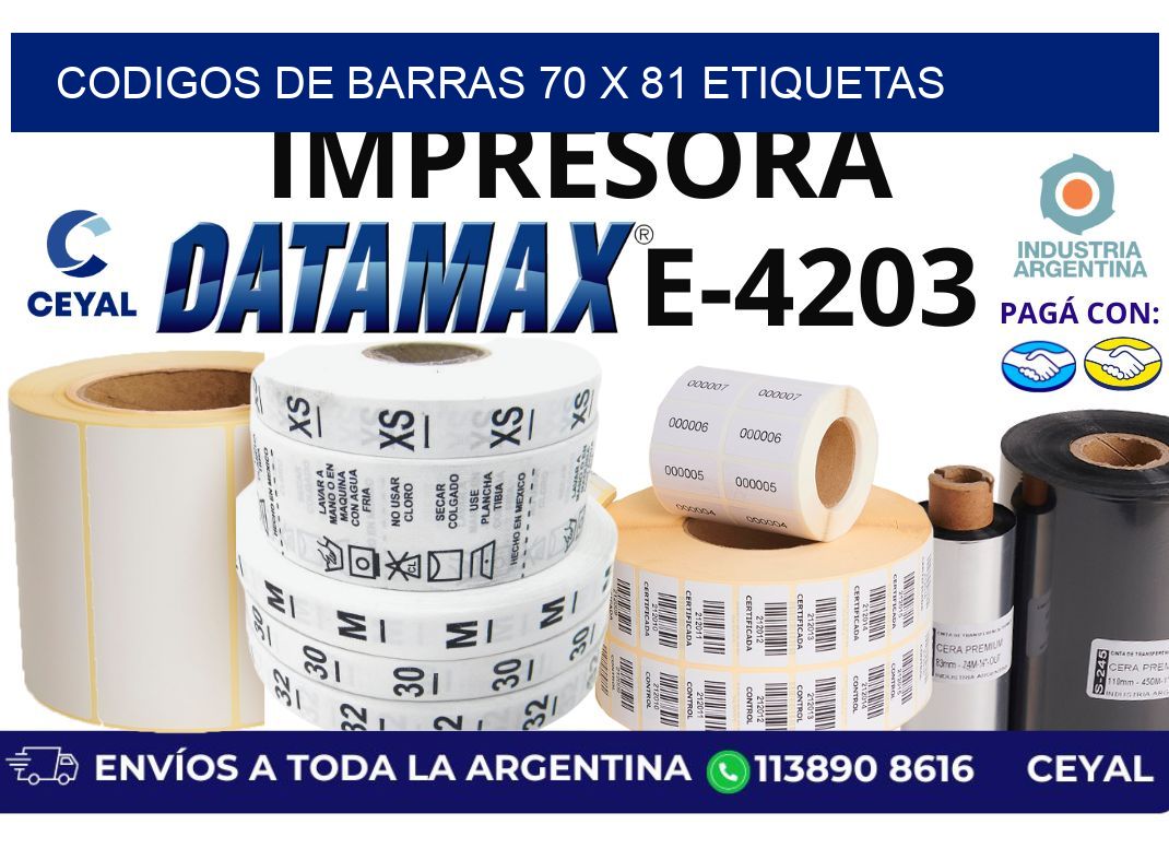 codigos de barras 70 x 81 etiquetas