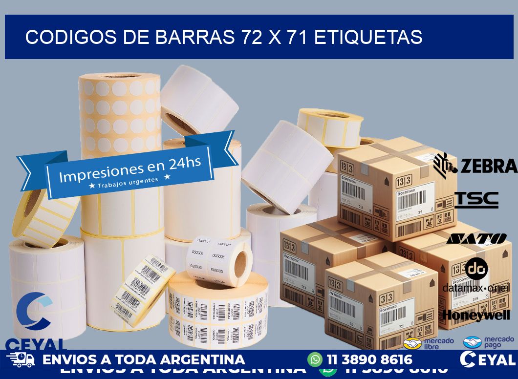 codigos de barras 72 x 71 etiquetas
