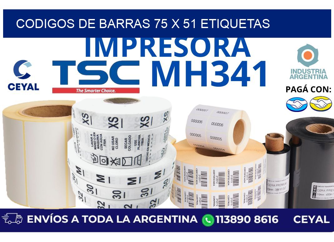 codigos de barras 75 x 51 etiquetas