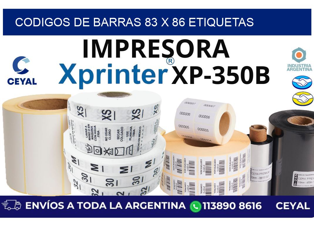 codigos de barras 83 x 86 etiquetas