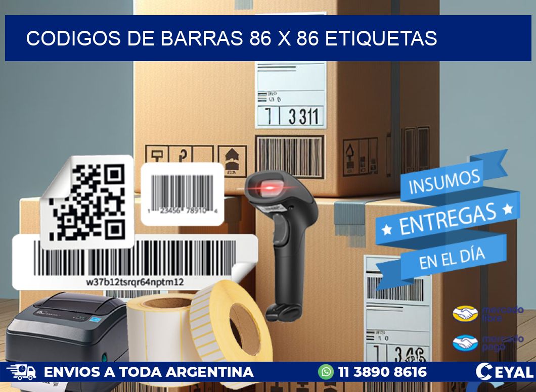 codigos de barras 86 x 86 etiquetas
