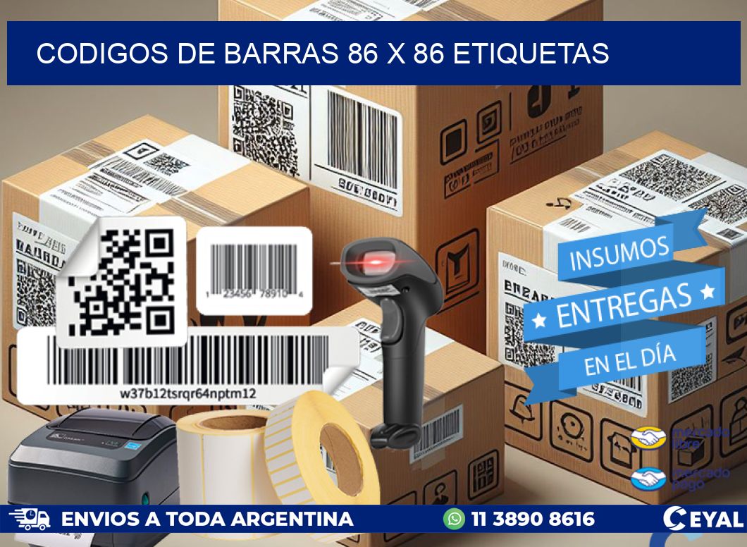 codigos de barras 86 x 86 etiquetas