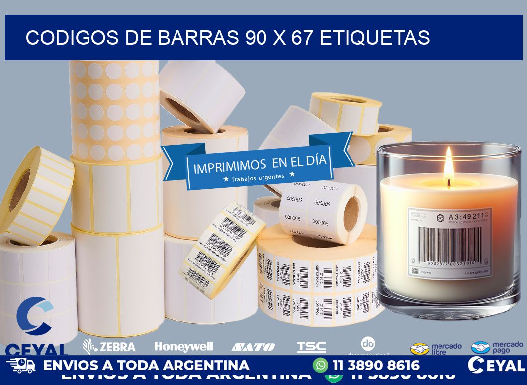 codigos de barras 90 x 67 etiquetas
