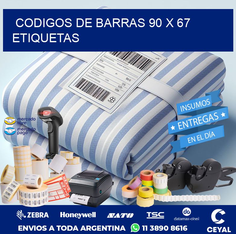 codigos de barras 90 x 67 etiquetas