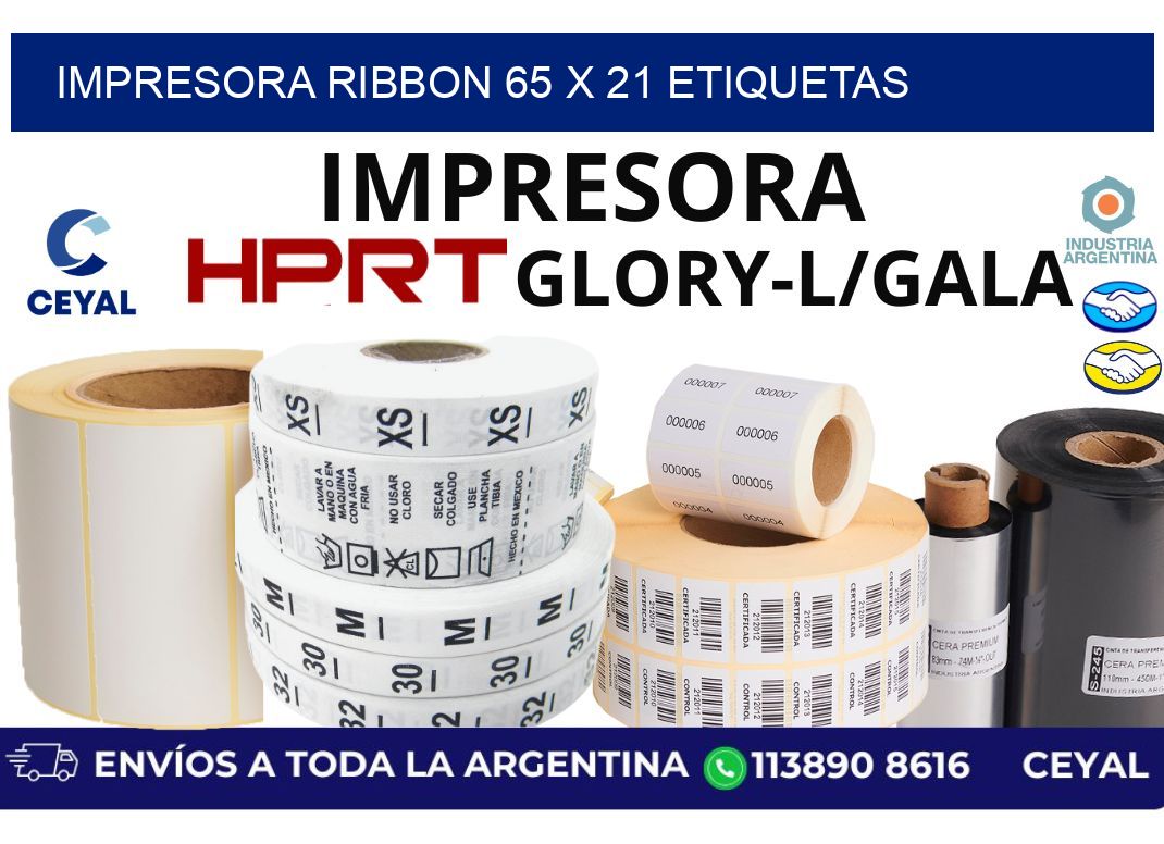 impresora ribbon 65 x 21 etiquetas