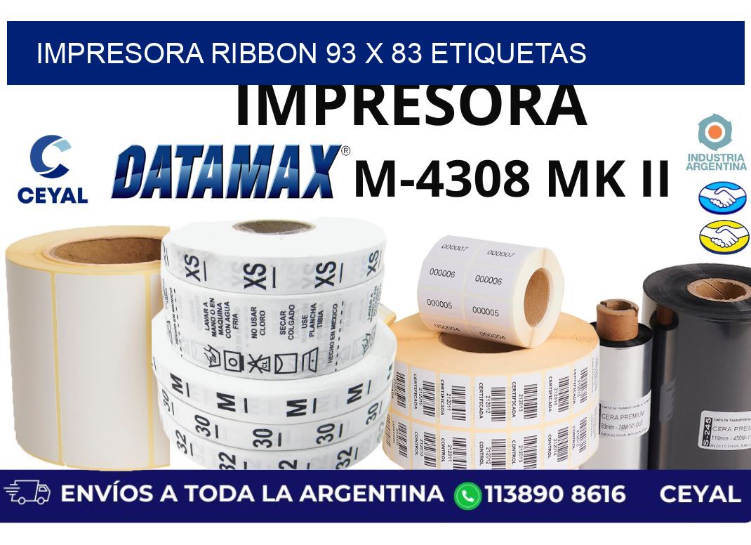 impresora ribbon 93 x 83 etiquetas