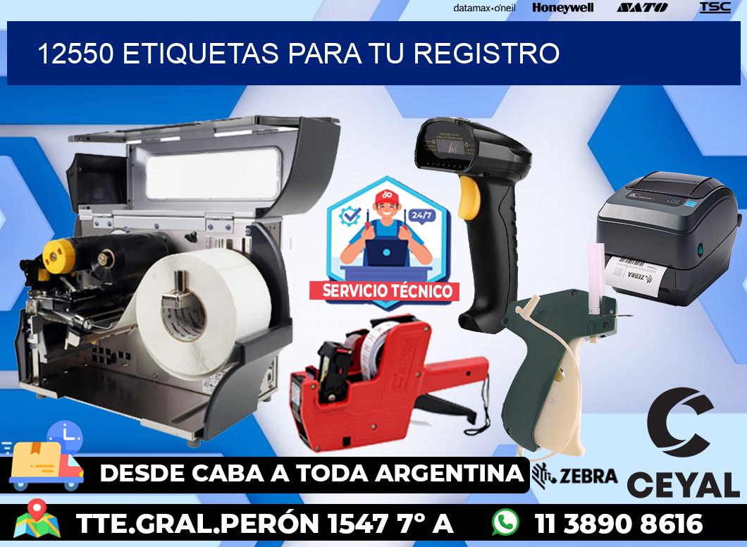 12550 etiquetas para tu registro