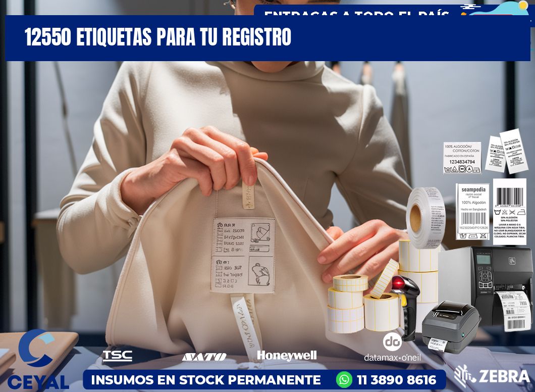 12550 etiquetas para tu registro
