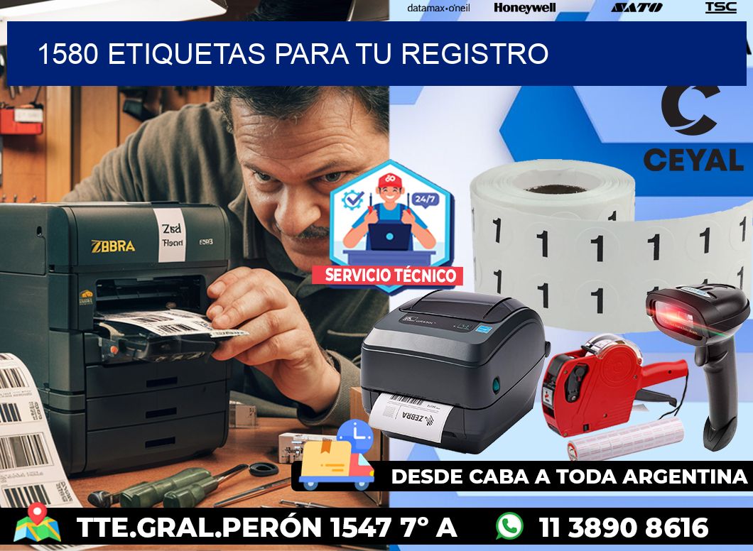 1580 etiquetas para tu registro