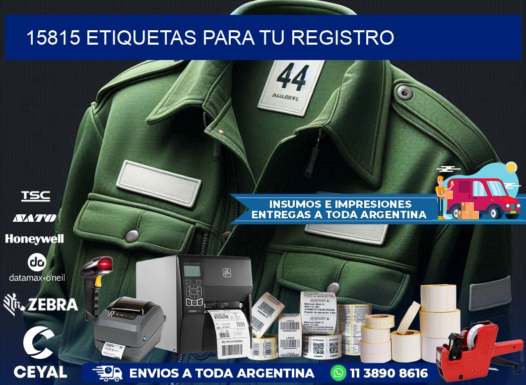 15815 etiquetas para tu registro
