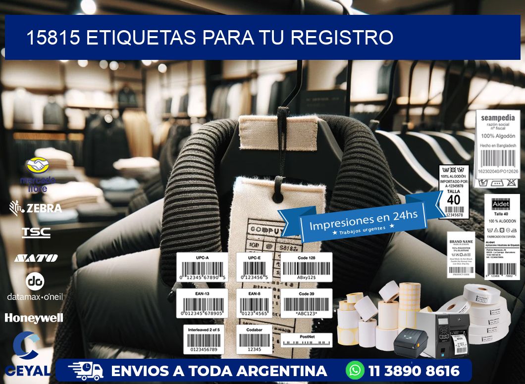 15815 etiquetas para tu registro