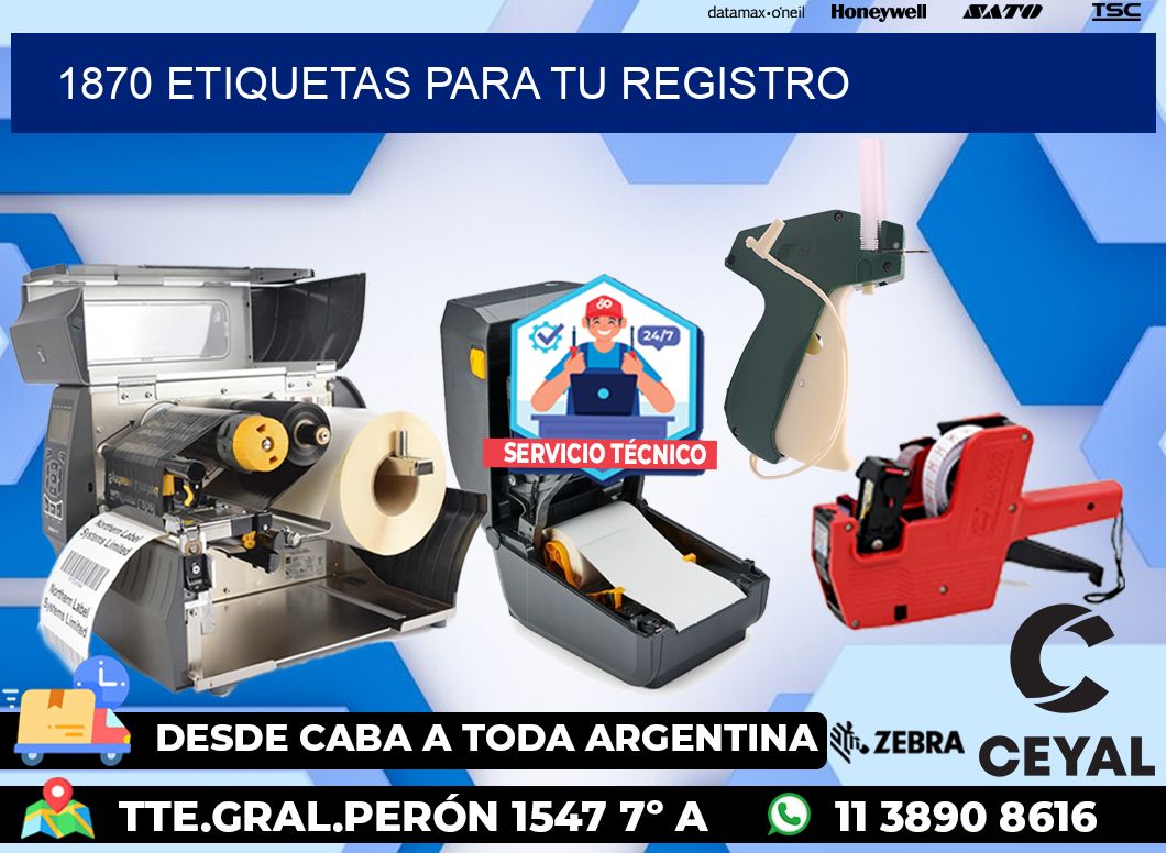 1870 etiquetas para tu registro