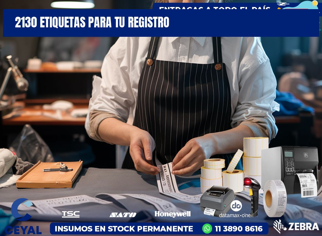 2130 etiquetas para tu registro