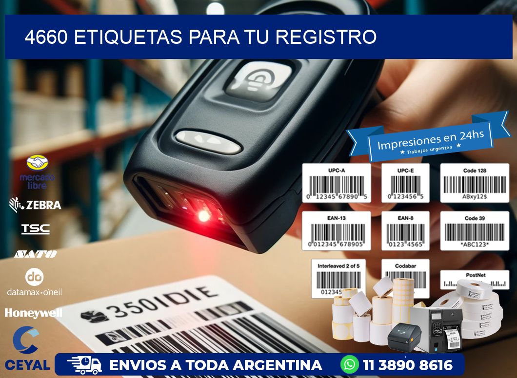 4660 etiquetas para tu registro