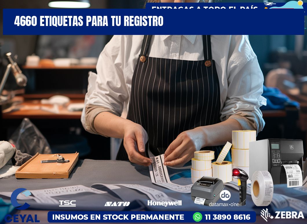 4660 etiquetas para tu registro