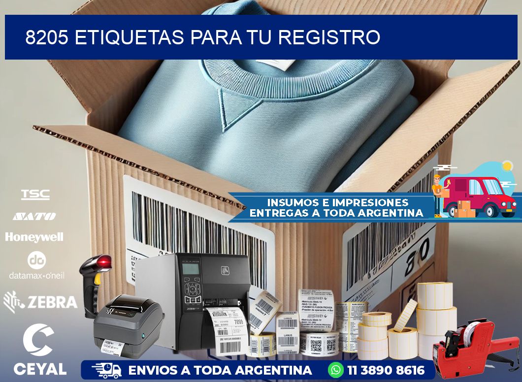 8205 etiquetas para tu registro