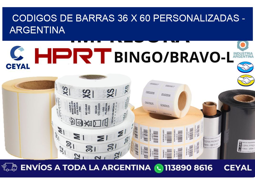 codigos de barras 36 x 60 personalizadas – Argentina
