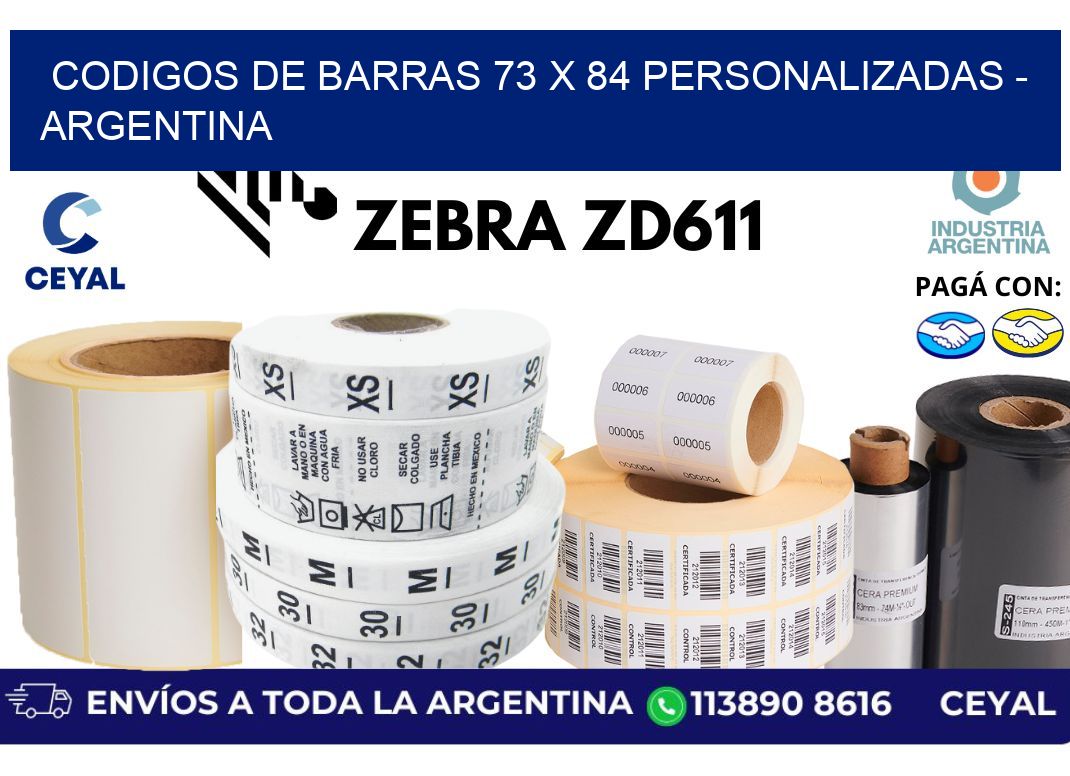 codigos de barras 73 x 84 personalizadas – Argentina