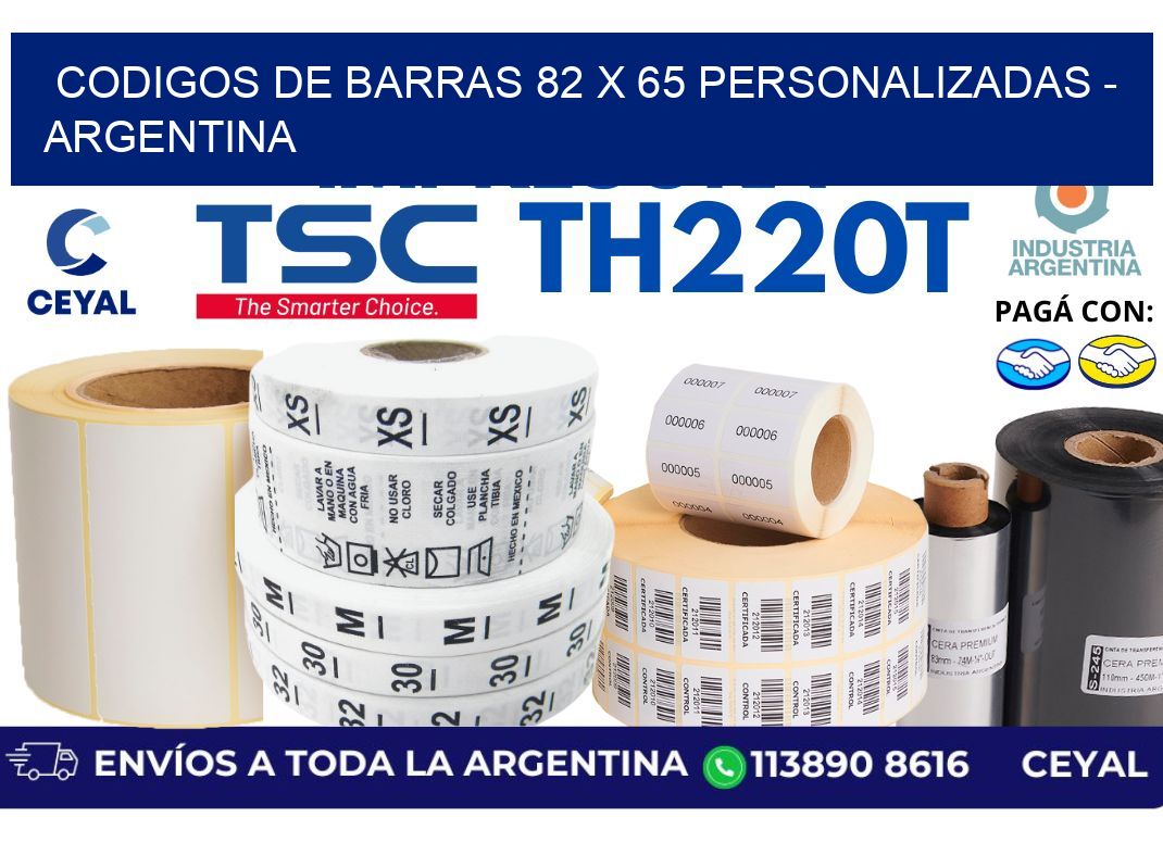 codigos de barras 82 x 65 personalizadas – Argentina