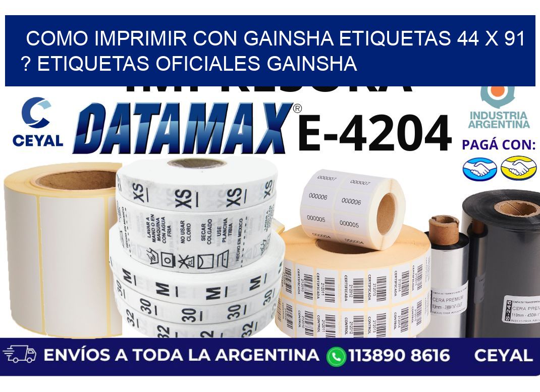 como imprimir con gainsha etiquetas 44 x 91 ? etiquetas oficiales gainsha