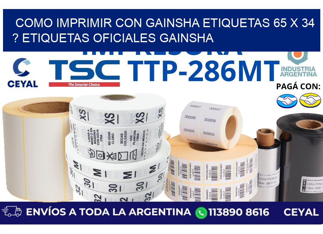 como imprimir con gainsha etiquetas 65 x 34 ? etiquetas oficiales gainsha
