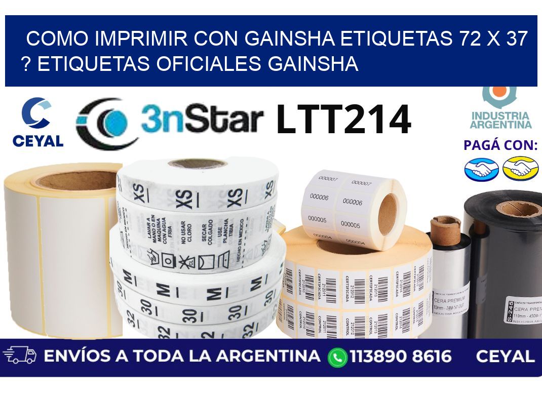 como imprimir con gainsha etiquetas 72 x 37 ? etiquetas oficiales gainsha