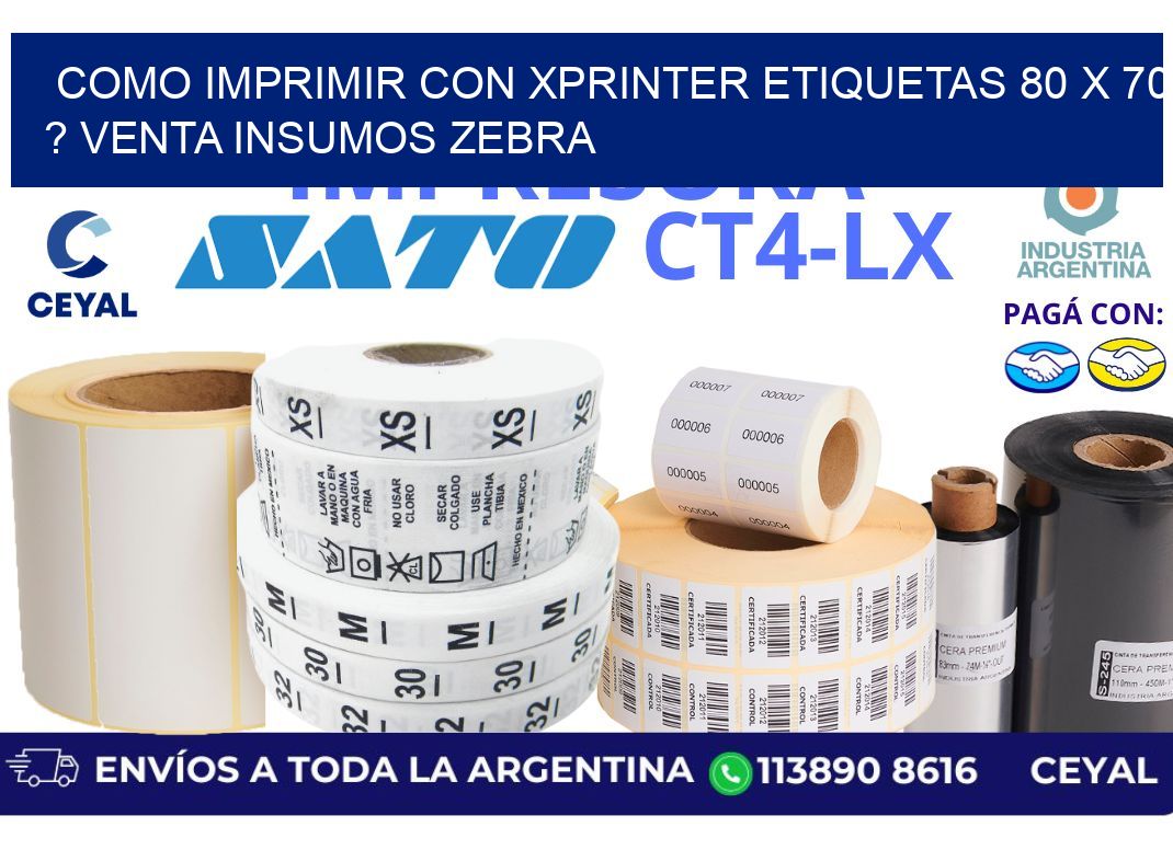como imprimir con xprinter etiquetas 80 x 70 ? venta insumos zebra
