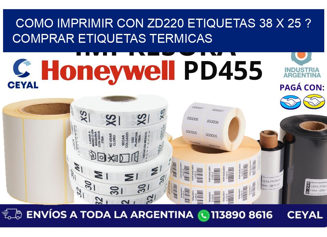 como imprimir con zd220 etiquetas 38 x 25 ? Comprar Etiquetas termicas