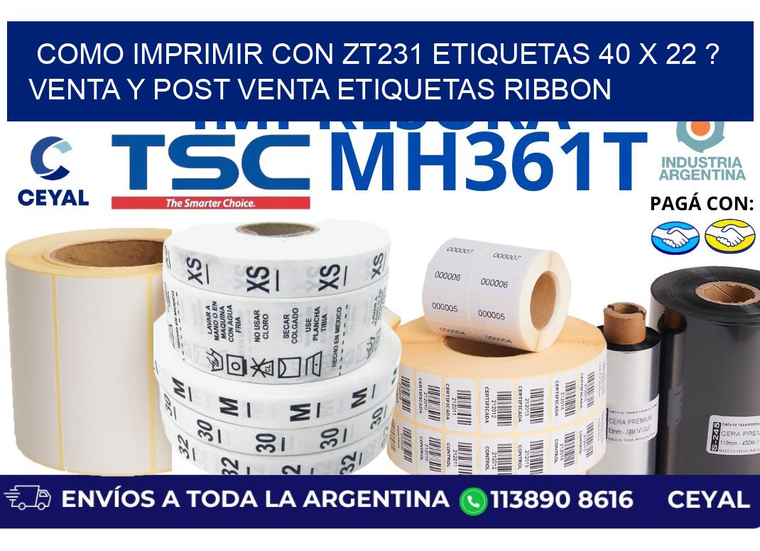 como imprimir con zt231 etiquetas 40 x 22 ? Venta y post venta etiquetas ribbon