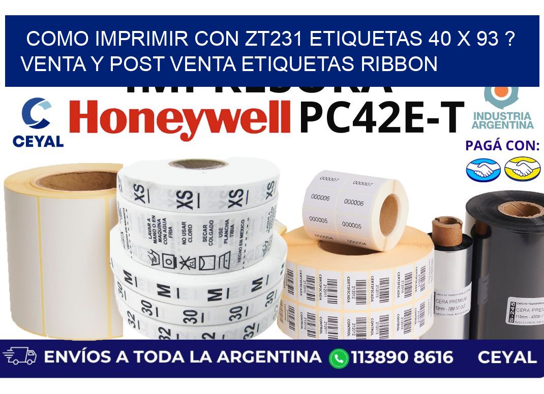 como imprimir con zt231 etiquetas 40 x 93 ? Venta y post venta etiquetas ribbon