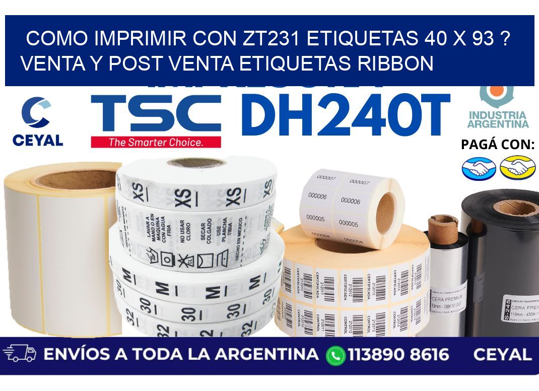 como imprimir con zt231 etiquetas 40 x 93 ? Venta y post venta etiquetas ribbon