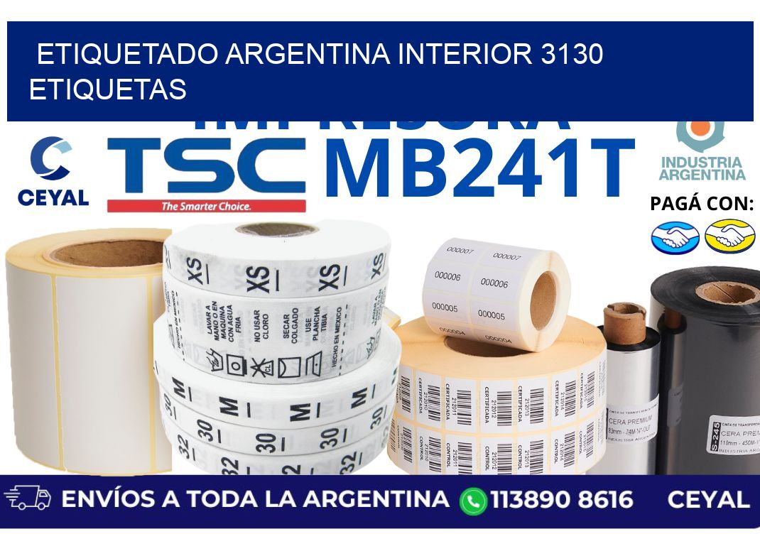 etiquetado argentina interior 3130 etiquetas