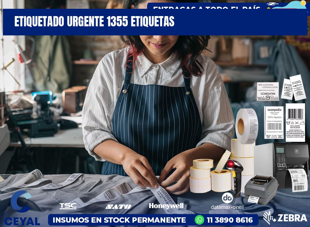 etiquetado urgente 1355 etiquetas