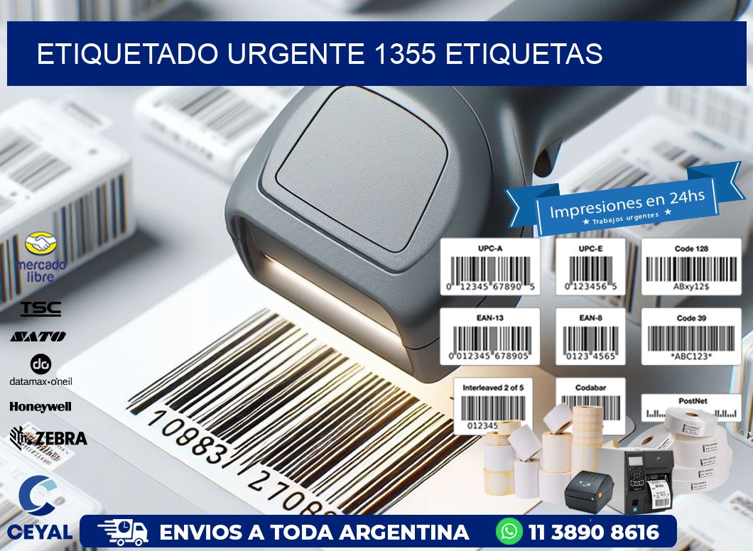 etiquetado urgente 1355 etiquetas