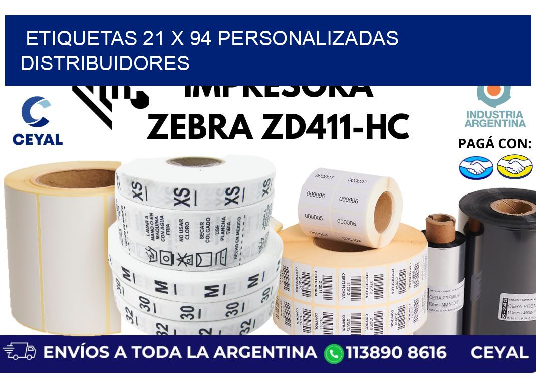 etiquetas 21 x 94 personalizadas distribuidores