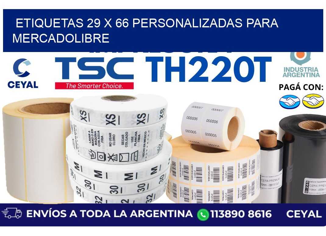 etiquetas 29 x 66 personalizadas para mercadolibre