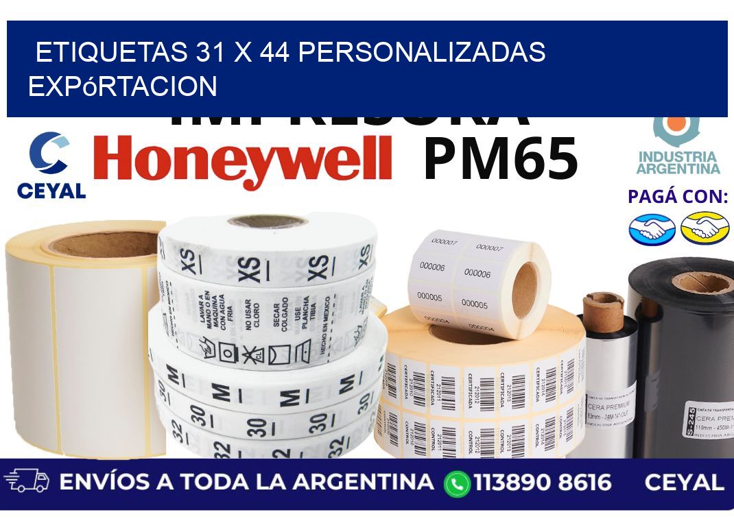 etiquetas 31 x 44 personalizadas expórtacion
