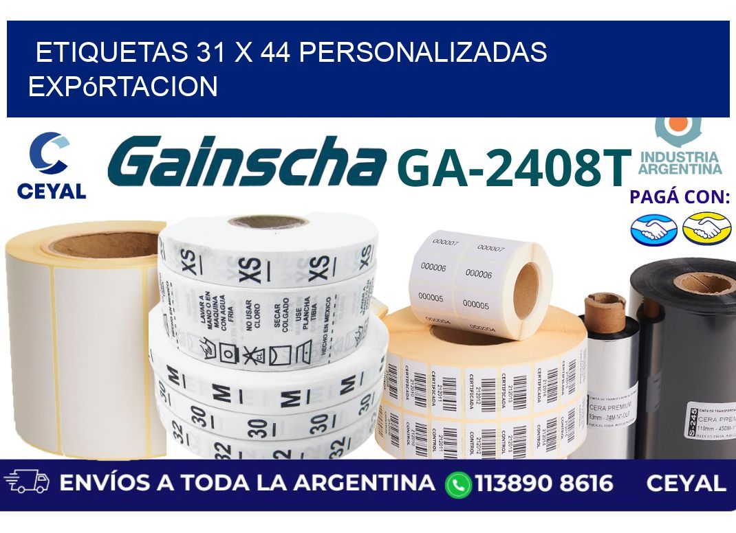 etiquetas 31 x 44 personalizadas expórtacion