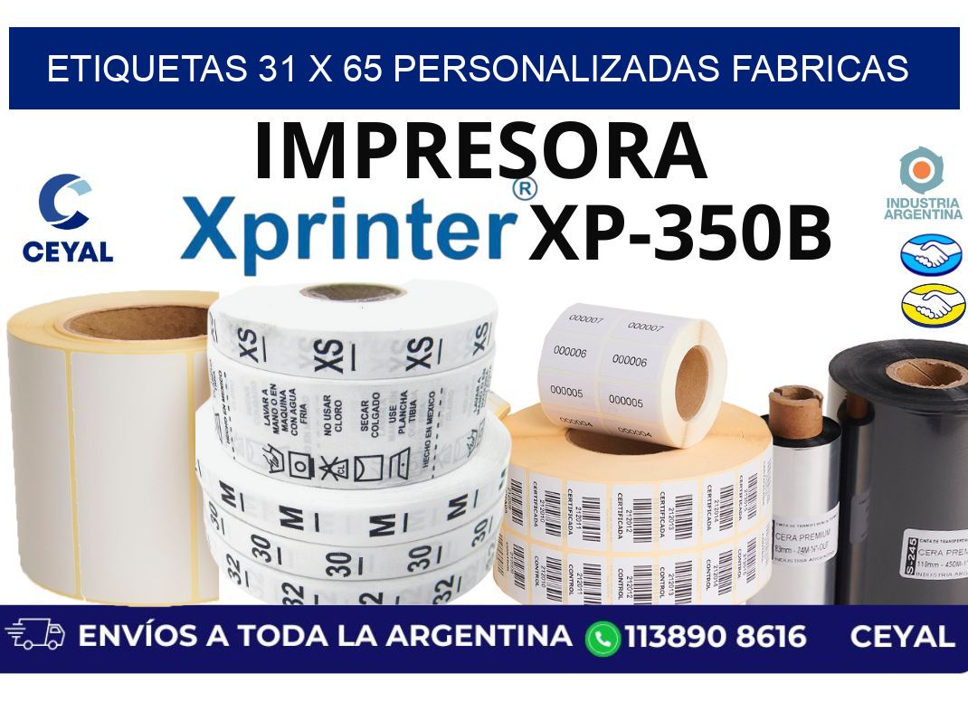 etiquetas 31 x 65 personalizadas fabricas