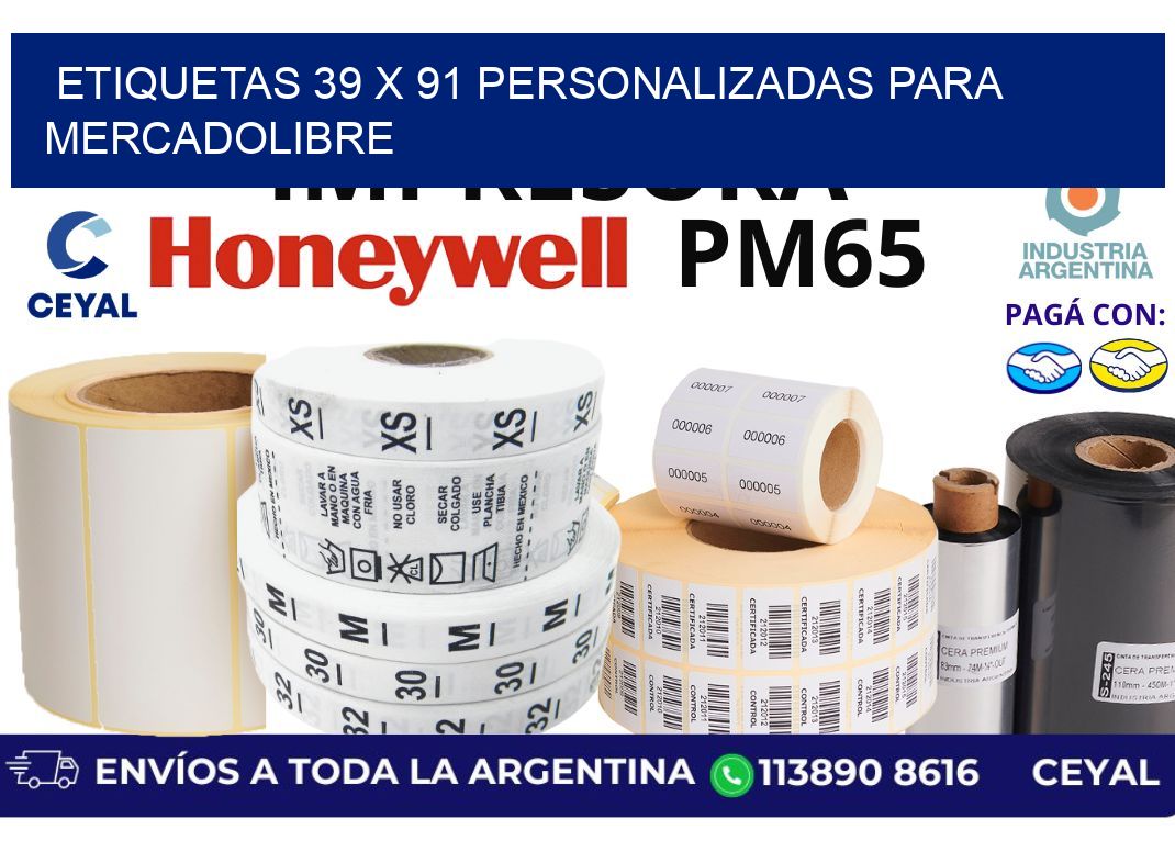 etiquetas 39 x 91 personalizadas para mercadolibre