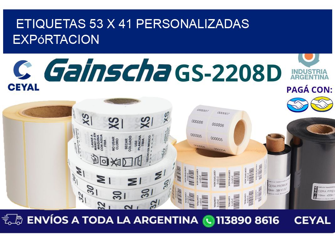 etiquetas 53 x 41 personalizadas expórtacion