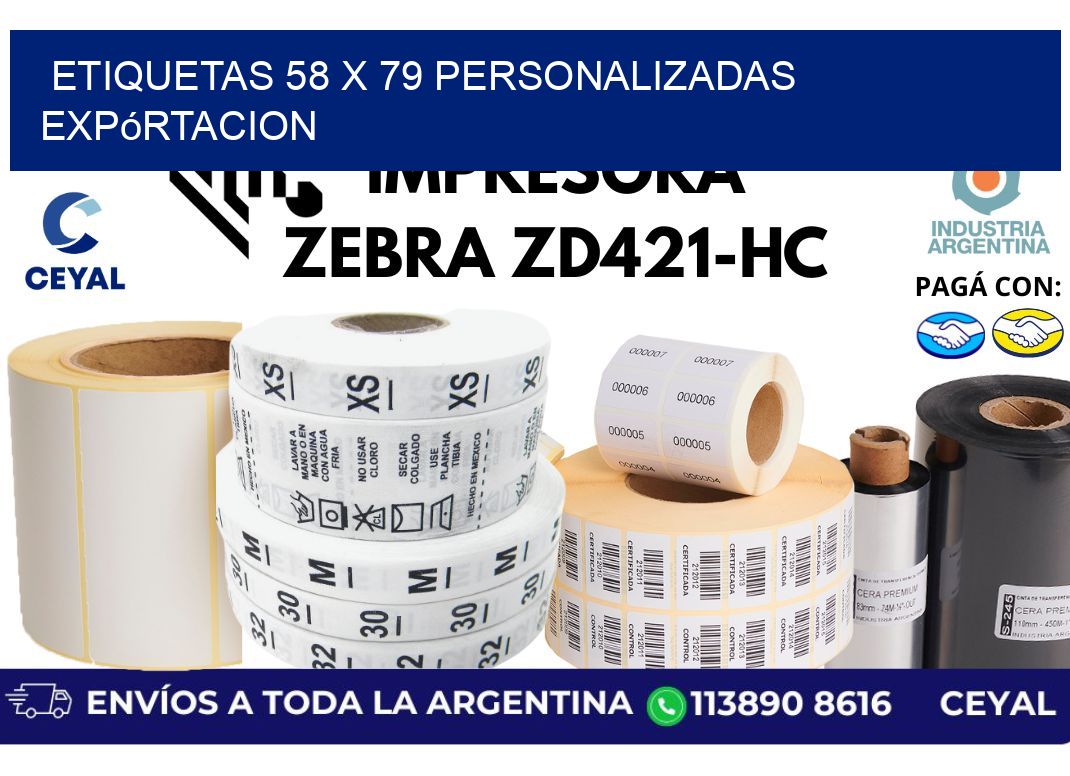 etiquetas 58 x 79 personalizadas expórtacion