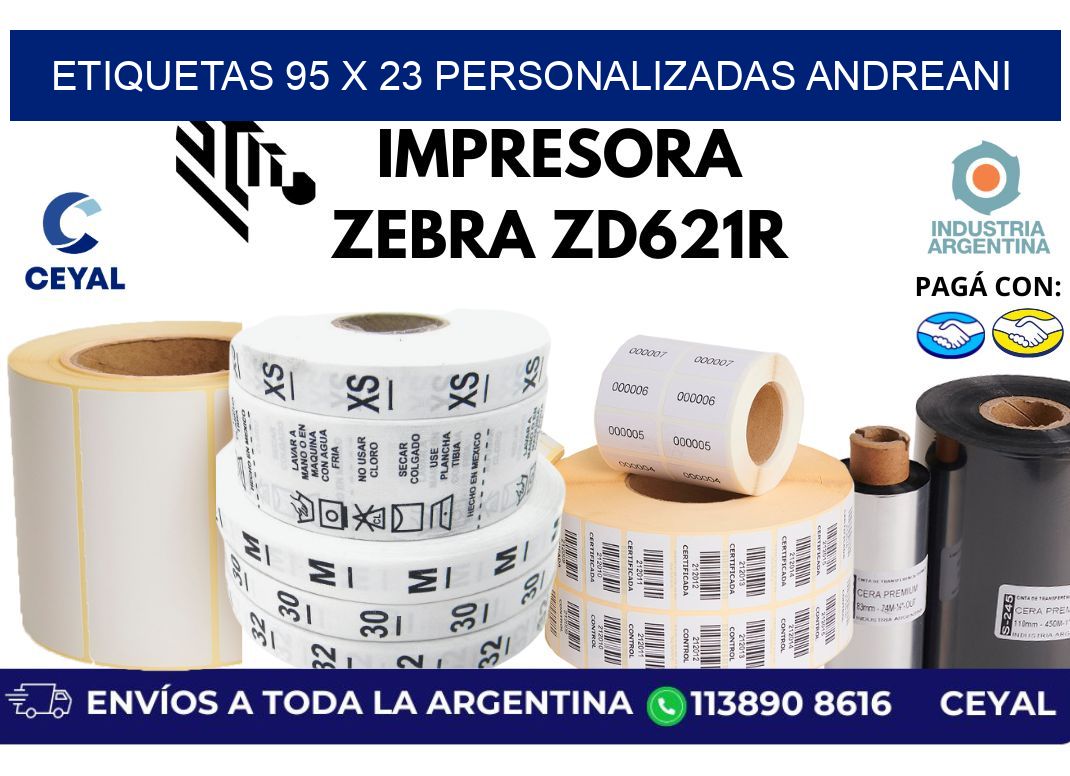 etiquetas 95 x 23 personalizadas andreani