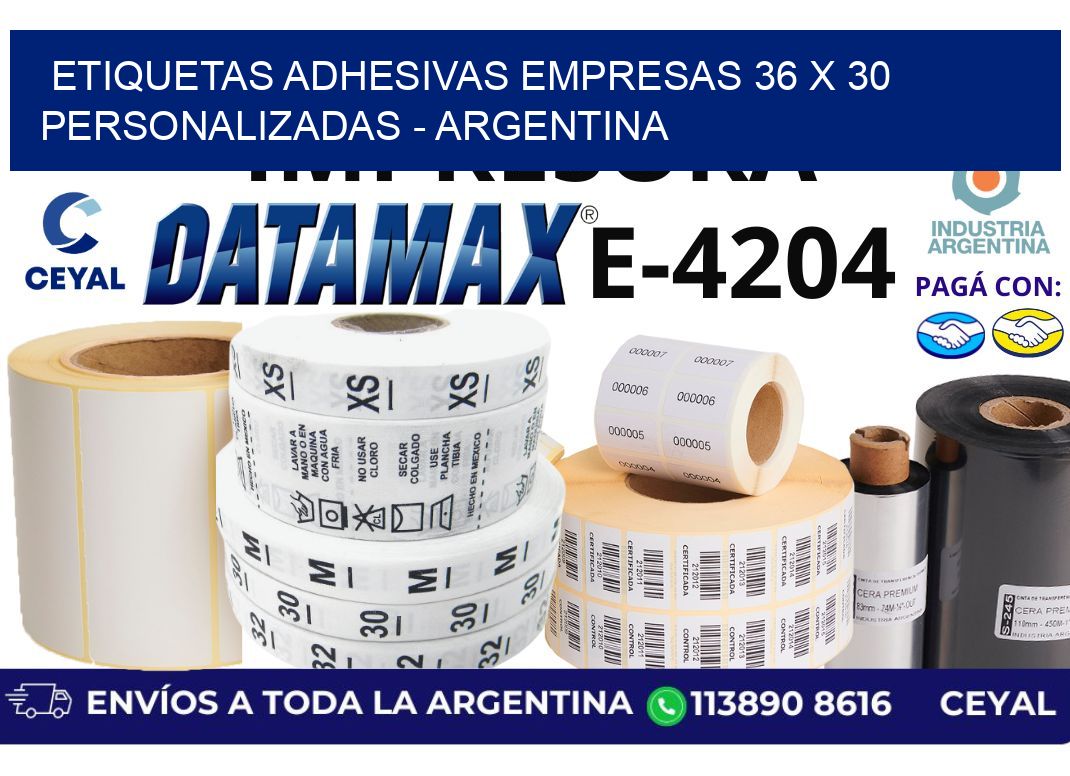 etiquetas adhesivas empresas 36 x 30 personalizadas – Argentina
