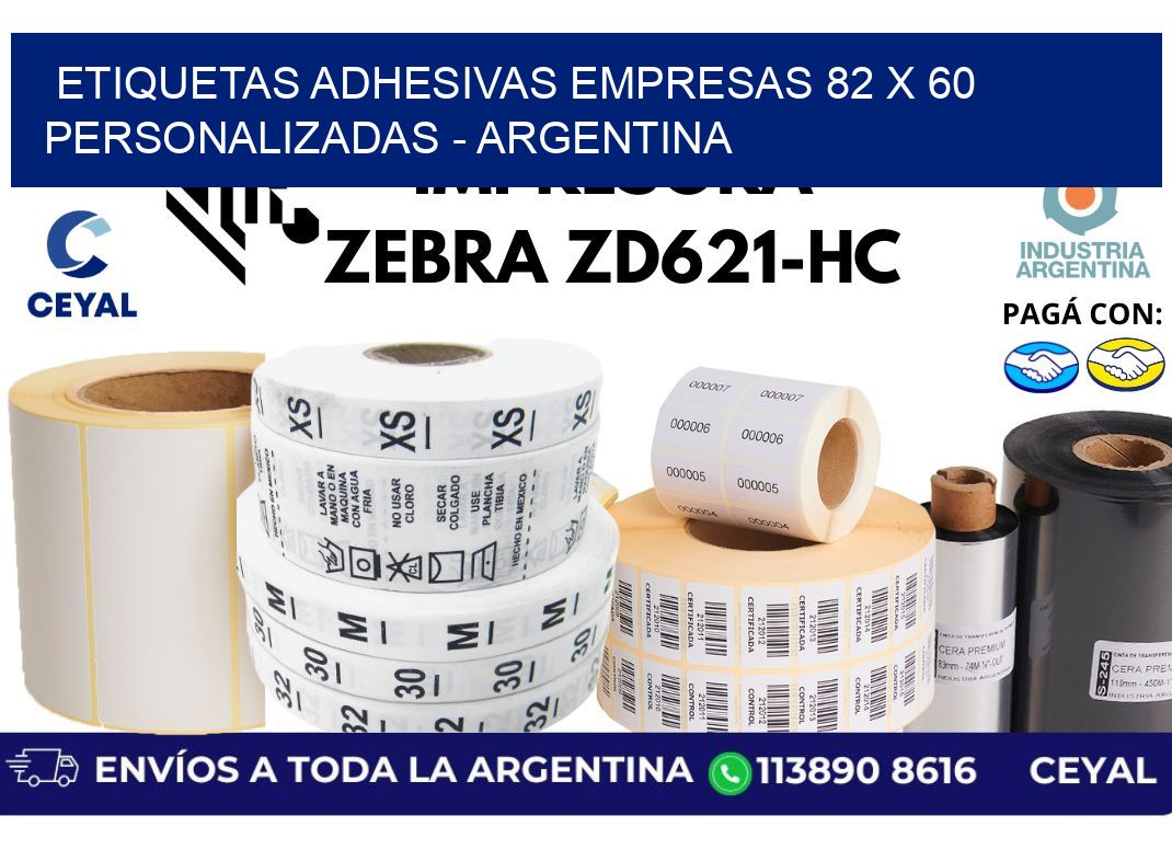 etiquetas adhesivas empresas 82 x 60 personalizadas - Argentina