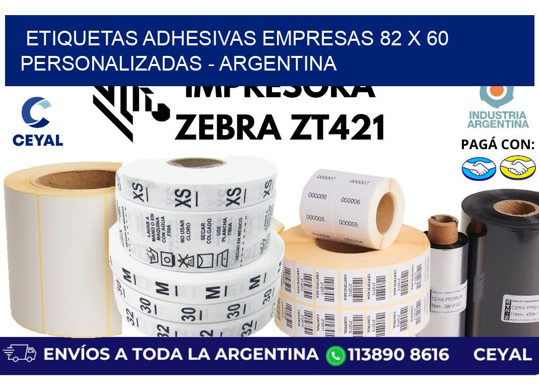 etiquetas adhesivas empresas 82 x 60 personalizadas – Argentina
