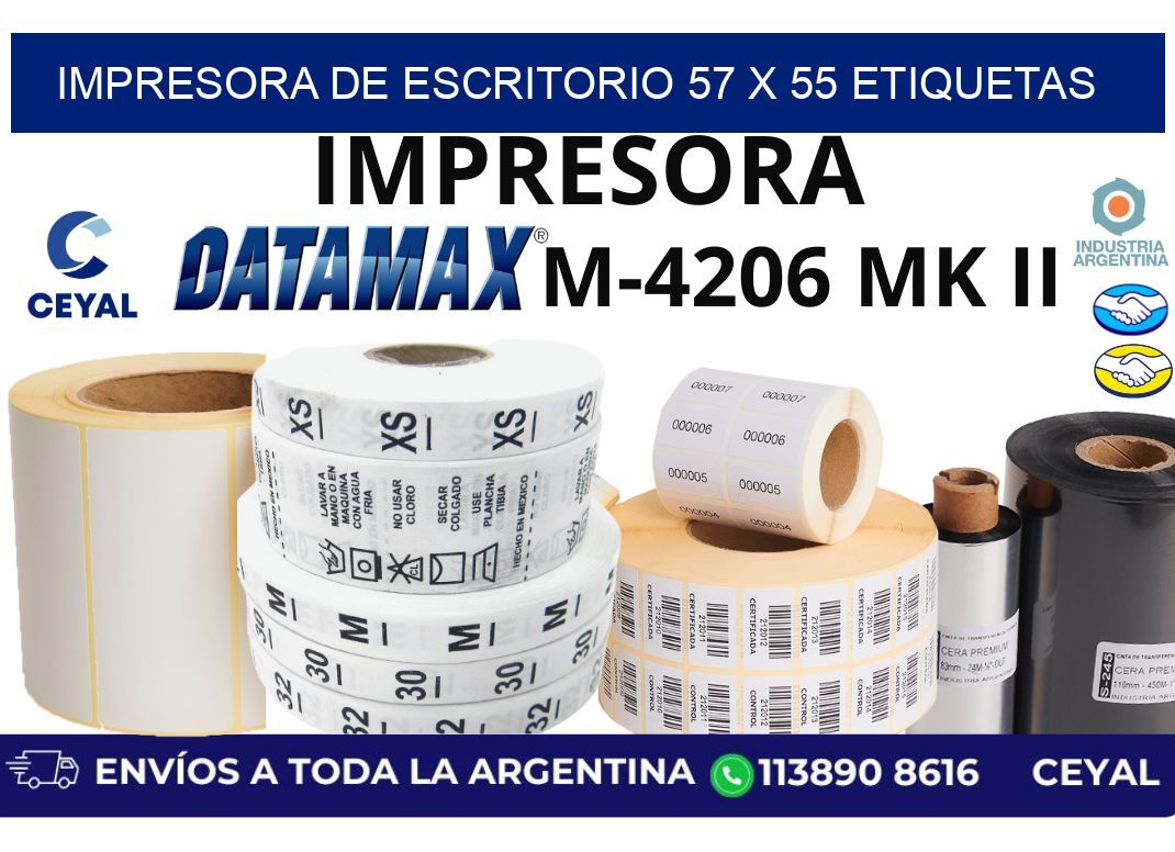impresora de escritorio 57 x 55 etiquetas