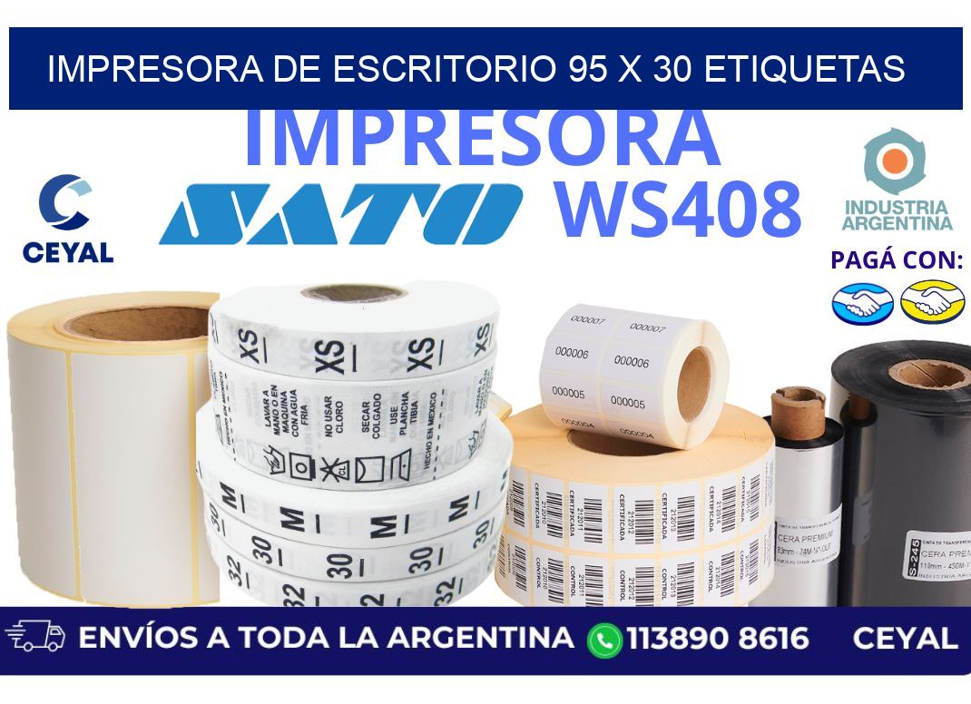 impresora de escritorio 95 x 30 etiquetas