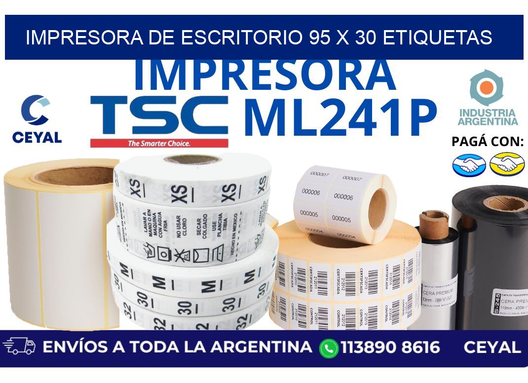 impresora de escritorio 95 x 30 etiquetas